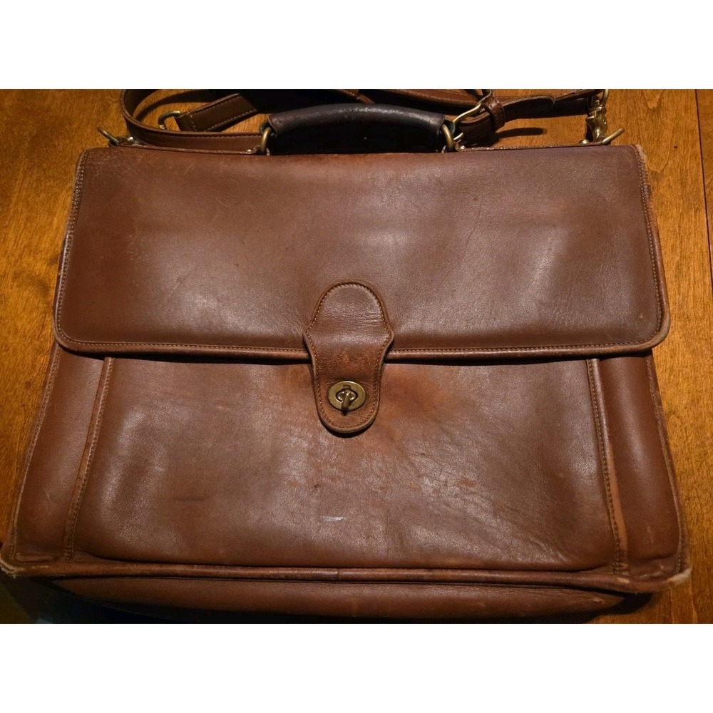 Vintage Sacoche International Brown Leather Messenger Bag Briefcase Made in USA